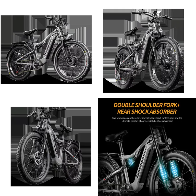 Mountain Biking Uk - 2026Hot Shengmilo S600 Ebike 48V電動マウンテンバイク フルサスペンション