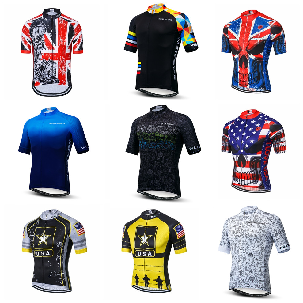 Mountain Biking Uk - サイクリングジャージ男性の自転車ジャージ半袖プロチーム道路マウンテンmtbマイヨciclismoレーストップtシャツシャツブルー米国英国