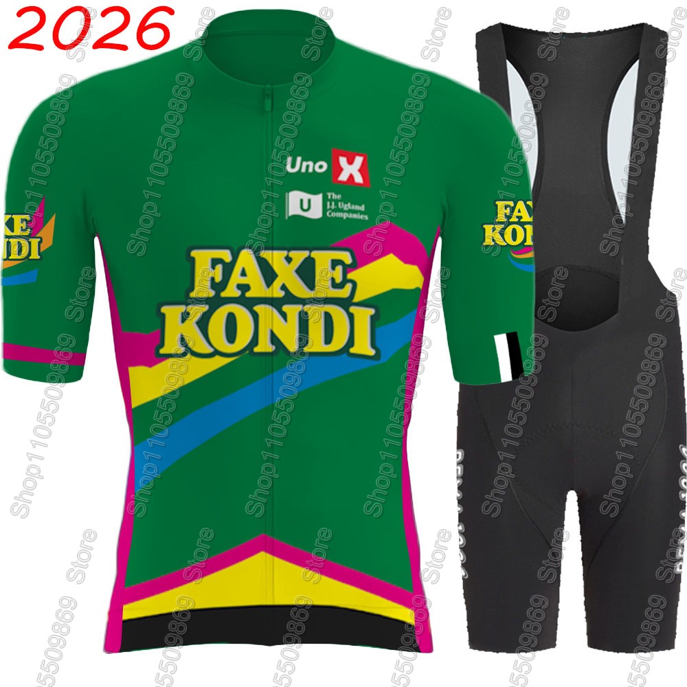 Mountain Biking Trousers - UNO X 2026プロチームサイクリングジャージセット サマーノルウェーグリーン ウェア メンズキット