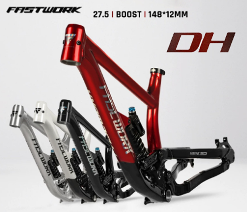 Mountain Biking Uk - フルサスペンションフレームDHアルミバイクソフトテール27.5インチリアトラベル200mm MTBフレームセットブースト12X148mm 4リンク DPDによるEU・UK向け配送