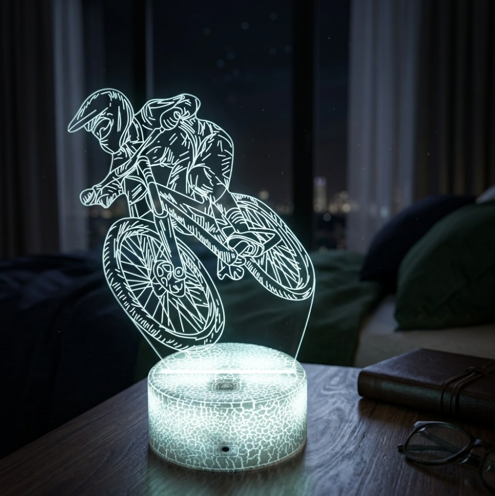 Nighdn マウンテンバイクライダー 3D イリュージョン - Mountain Biking Holidays のレビューと価格
