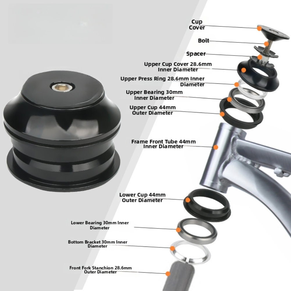 28.6mm径のトップキャップヘッドセット。ストレートフォー - Mountain Biking Tube のレビューと価格
