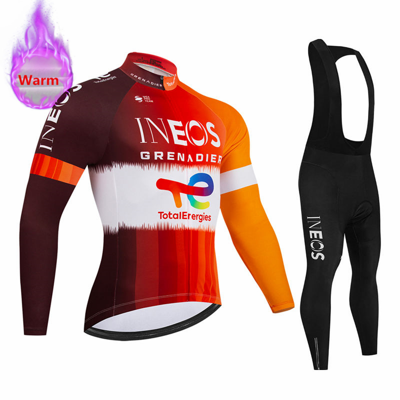 Ineos チーム冬用長袖サーマルフリースサイクリングジャー - Mountain Biking Trousers のレビューと価格