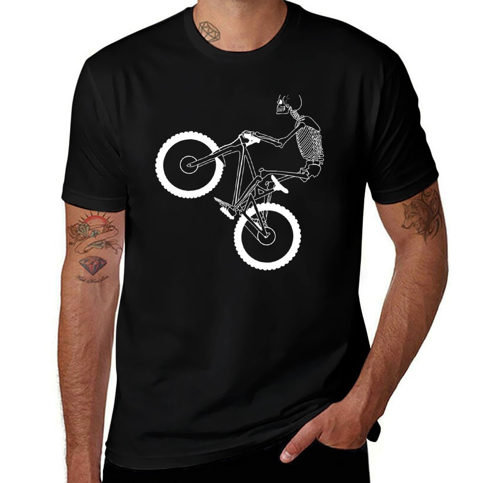 マウンテン バイク スケルトン インバーテッド Tシャツ カ - Mountain Biking Holidays のレビューと価格